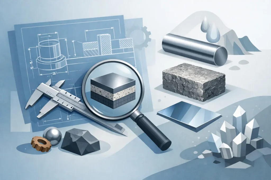 Jak opisać materiał na rysunku technicznym?